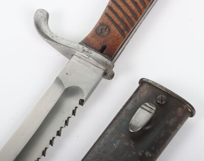 WW1 German G98 Saw Back Pioneer Bayonet. - 4
