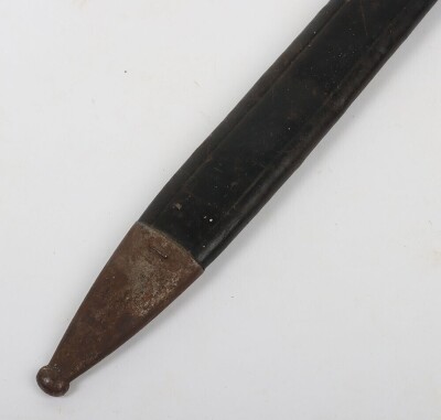 WW1 German G98 Saw Back Pioneers Bayonet in Leather Scabbard. - 4