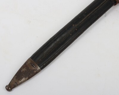 WW1 German G98 Saw Back Pioneers Bayonet in Leather Scabbard. - 6
