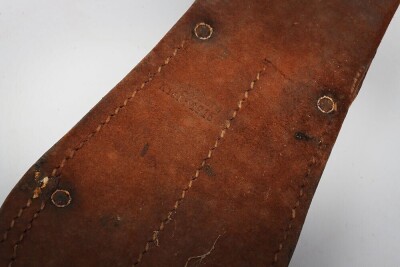 WW1 German G98 Saw Back Pioneers Bayonet in Leather Scabbard. - 7