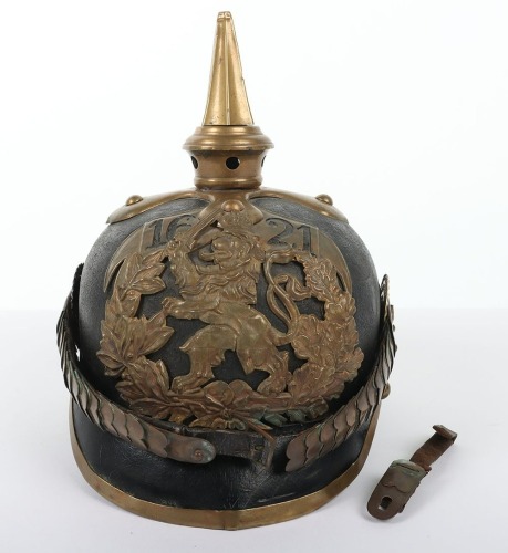 Rare Imperial German Hesse Infantry Regiment Nr115 Other Ranks Pickelhaube