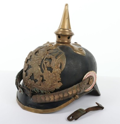 Rare Imperial German Hesse Infantry Regiment Nr115 Other Ranks Pickelhaube - 2
