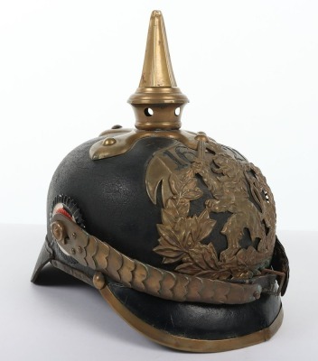 Rare Imperial German Hesse Infantry Regiment Nr115 Other Ranks Pickelhaube - 7