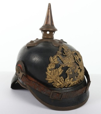 Rare Imperial German Hesse Reserve Other Ranks Pickelhaube,