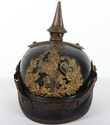 Rare Imperial German Hesse Reserve Other Ranks Pickelhaube, - 2