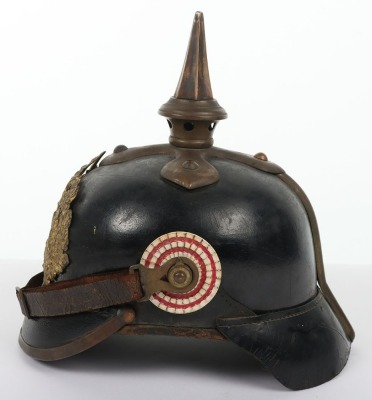 Rare Imperial German Hesse Reserve Other Ranks Pickelhaube, - 5