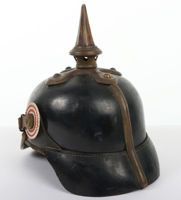 Rare Imperial German Hesse Reserve Other Ranks Pickelhaube, - 7