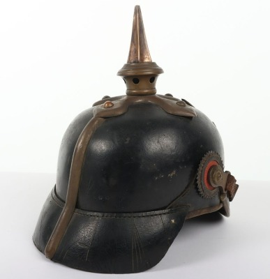 Rare Imperial German Hesse Reserve Other Ranks Pickelhaube, - 8