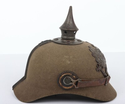 WW1 Imperial German Prussian Felt Ersatz Pickelhaube. - 2