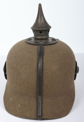 WW1 Imperial German Prussian Felt Ersatz Pickelhaube. - 3