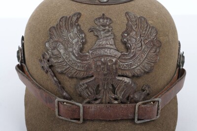WW1 Imperial German Prussian Felt Ersatz Pickelhaube. - 7