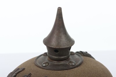 WW1 Imperial German Prussian Felt Ersatz Pickelhaube. - 8