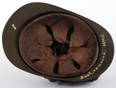Rare WW1 German Prussian Spun Steel Ersatz Pickelhaube - 10