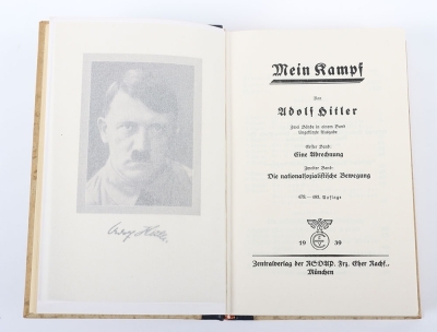 Third Reich Adolf Hitler Mein Kampf, wedding edition 1939 issued by Reichsmessestadt Leipzig - 6