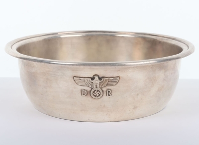 Third Reich Deutsche Reichsbahn Alpaka Silverware Large Bowl from Hermann Goring&rsquo;s Dining Wagon 10-241, Part of Sonderzug Asien - 2