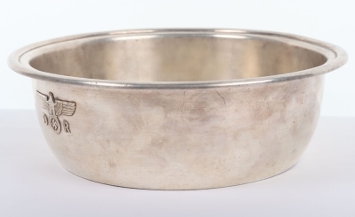 Third Reich Deutsche Reichsbahn Alpaka Silverware Large Bowl from Hermann Goring&rsquo;s Dining Wagon 10-241, Part of Sonderzug Asien - 4