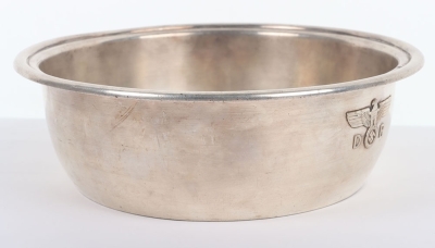 Third Reich Deutsche Reichsbahn Alpaka Silverware Large Bowl from Hermann Goring&rsquo;s Dining Wagon 10-241, Part of Sonderzug Asien - 5