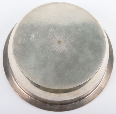 Third Reich Deutsche Reichsbahn Alpaka Silverware Large Bowl from Hermann Goring&rsquo;s Dining Wagon 10-241, Part of Sonderzug Asien - 8