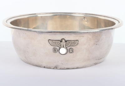Third Reich Deutsche Reichsbahn Alpaka Silverware Large Bowl from Hermann Goring Dining Wagon 10 241, Part of Sonderzug Asien