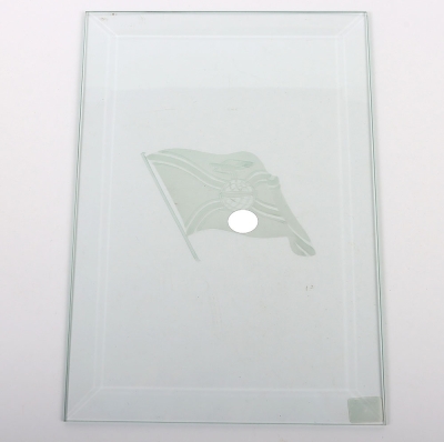 Rare Glass Panel from German Zeppelin 1st Class Office