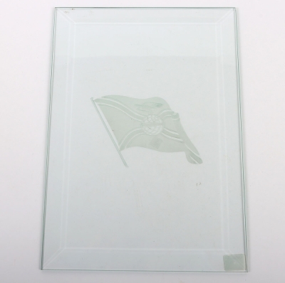 Rare Glass Panel from German Zeppelin 1st Class Office - 2
