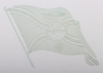 Rare Glass Panel from German Zeppelin 1st Class Office - 3
