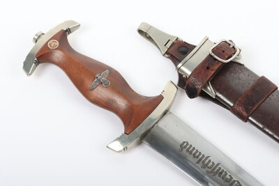 Third Reich SA (Sturmabteilung) Dress Dagger with Rare SA Vertical Dagger Hanger by Anton Wingen Jnr - 4