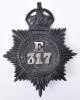 Metropolitan Police Helmet Plate ’E’ Division Holborn Kings crown