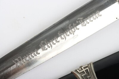 Third Reich SS (Schutzstaffel) Officers Chained Dress Dagger - 5