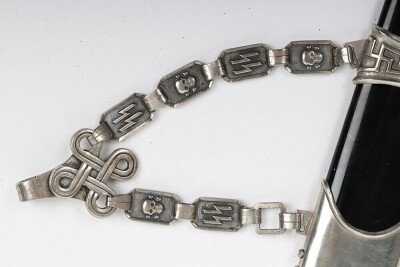Third Reich SS (Schutzstaffel) Officers Chained Dress Dagger - 9