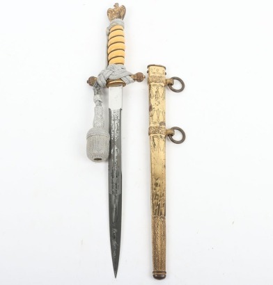 WW2 German Kriegsmarine Officers Dress Dagger by Carl Eickhorn, Solingen,
