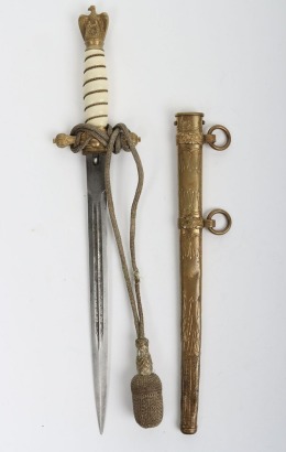 WW2 German Naval Officers Dress Dagger by Paul Weyersberg, Solingen,
