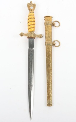 WW2 German Kriegsmarine Officers Dress Dagger by WKC, Solingen