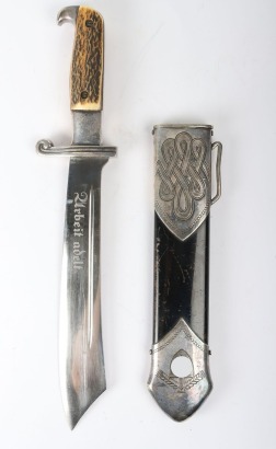 Third Reich RAD (Reichsarbeitsdienst) Labour Service Enlisted Mans Dagger / Hewer by Carl Eickhorn, Solingen,