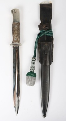 WW2 German Pioneer Stag Horn Parade / Combat Bayonet