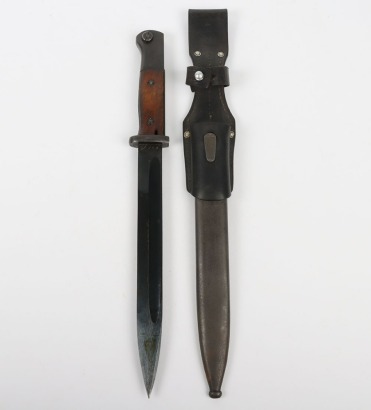 WW2 German K98 Rifle Bayonet and Frog, Matching Numbers.