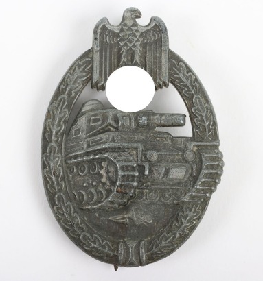 WW2 German Army / Waffen-SS Panzer Assault Badge in Bronze by Frank & Reif, Stuttgart