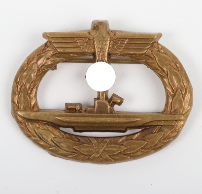 WW2 German Kriegsmarine U-Boat War Badge by Wilhelm Deumer, L&uuml;denscheid