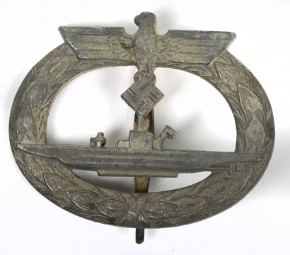 WW2 German Kriegsmarine U-boat badge by Wilhelm Deumer, L&uuml;denscheid