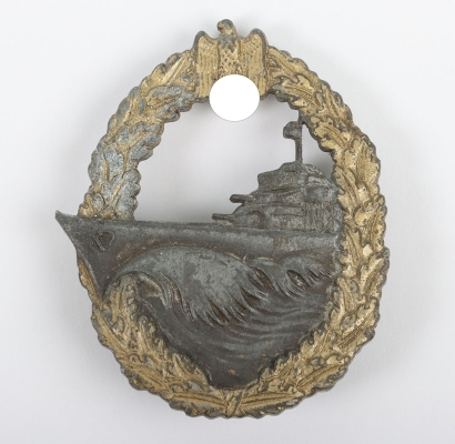 WW2 German Kriegsmarine Destroyer Badge by Sohni & Heubach, Oberstein