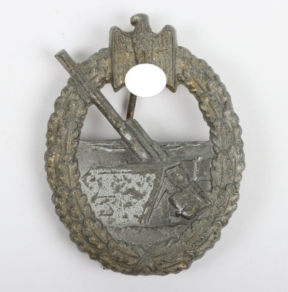 WW2 German Kriegsmarine Coastal Artillery badge by Hermann Aurich, Dresden