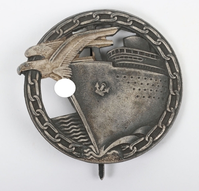 WW2 German Kriegsmarine Blockade Breakers Badge by Schwerin, Berlin