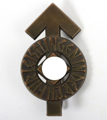Third Reich Hitler Youth Proficiency Badge in Bronze by Gustav Brehmer, Markneukirchen