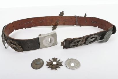 Allied Forces Victory Belt with a Variety of German Third Reich Combat Awards