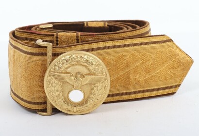 Rare Third Reich NSDAP Political Leaders Parade Brocade Belt and Buckle Set