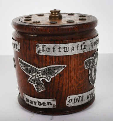 WW2 Luftwaffe Pilots Souvenir Jar of Oberleutnant Franz von Werra.