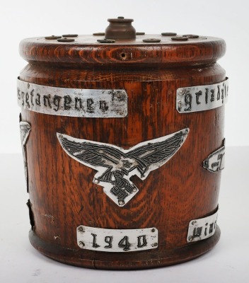 WW2 Luftwaffe Pilots Souvenir Jar of Oberleutnant Franz von Werra. - 3