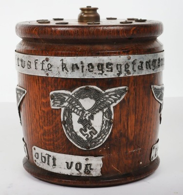 WW2 Luftwaffe Pilots Souvenir Jar of Oberleutnant Franz von Werra. - 4