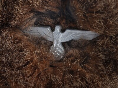 WW2 German Winter Fur Lined Field Cap - 3