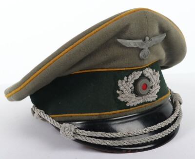 WW2 German Cavalry Officers Peaked Cap - 2